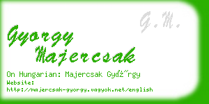 gyorgy majercsak business card